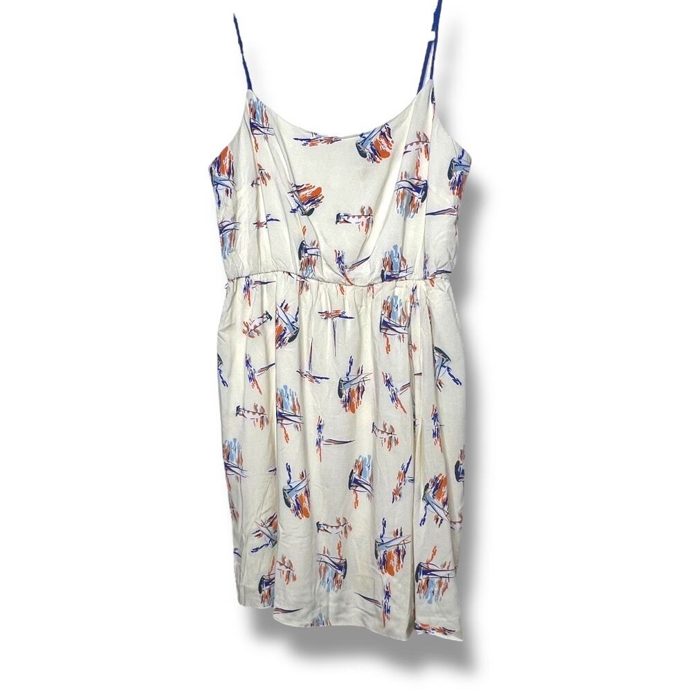 Antonio Melani Cream Spaghetti Strap SailBoat Dress Size 14 - Picture 2 of 8